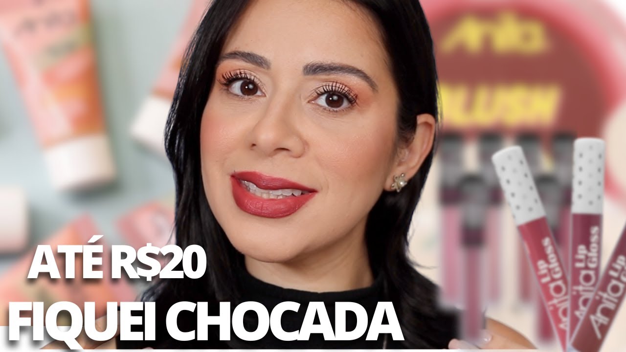 TESTANDO MAKE BARATINHA QUE NINGUÉM COMENTA | Base, Batom , Blush Anita