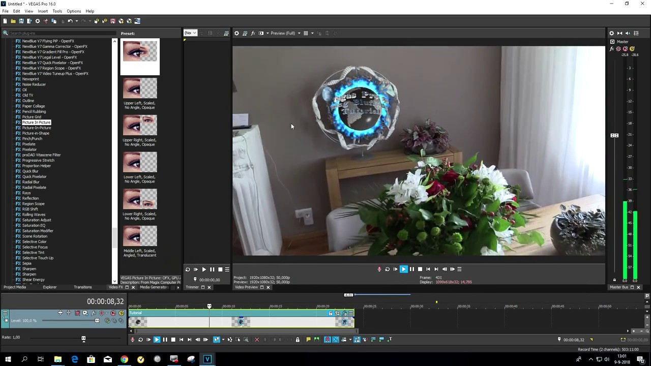 Tutorial Vegas Pro 16 Bezier Masking-Tracking With Blufftitler