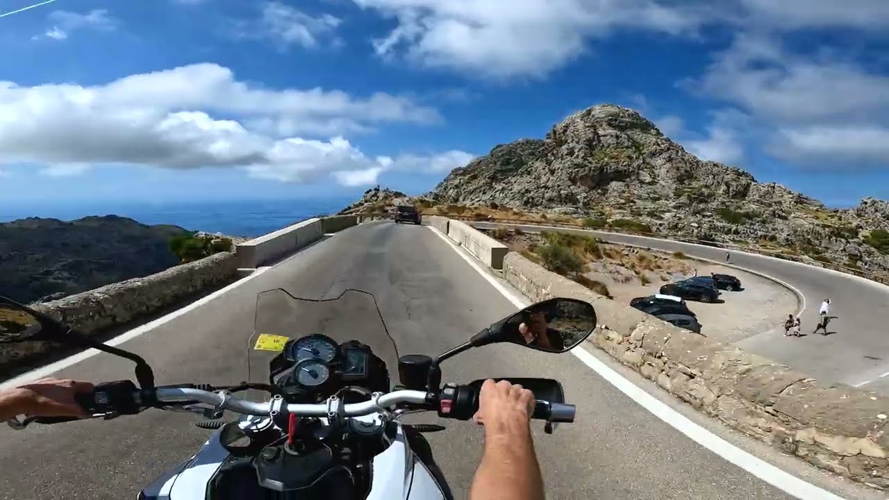 Road to Se Colabra Mallorca on a BMW Motorcycle