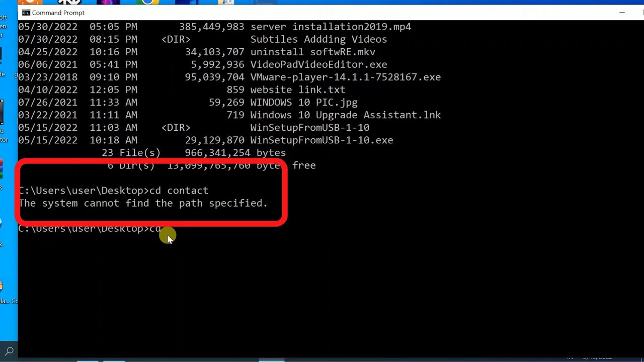 How to Solved System Cannot Find The Path Specified In Windows 10/11