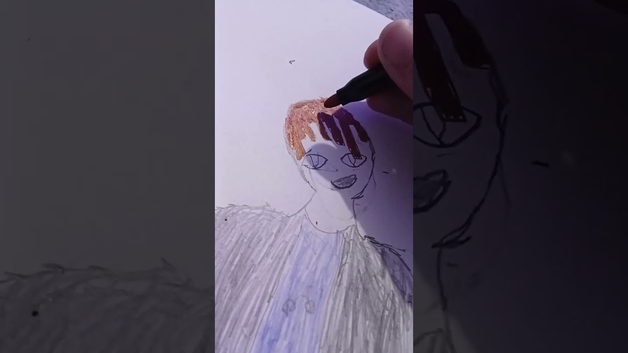 Part 2 and final of drawing a bacon hair
