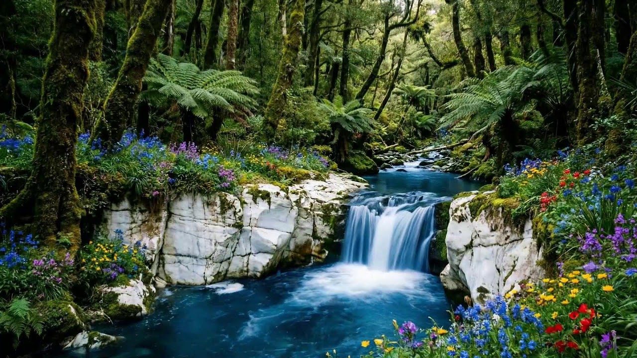 Calming Piano & Water Sounds 🌷 Relaxation for Sleep, Healing & Inner Peace,Water Meditation 10