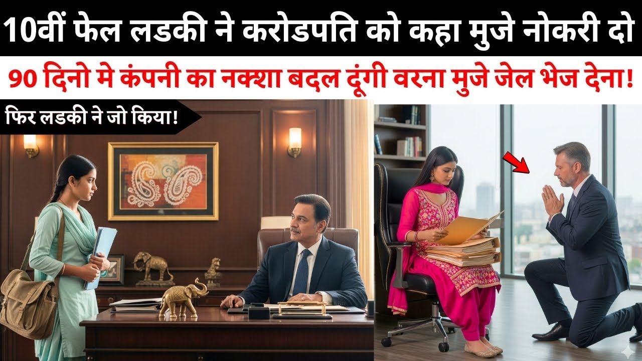 10वीं फेल लडकी ने करोडपति को कहा मुजे नोकरी दो 90 दिनो में कंपनी का नक्शा बदल दूँगी फिर जो हुआ!