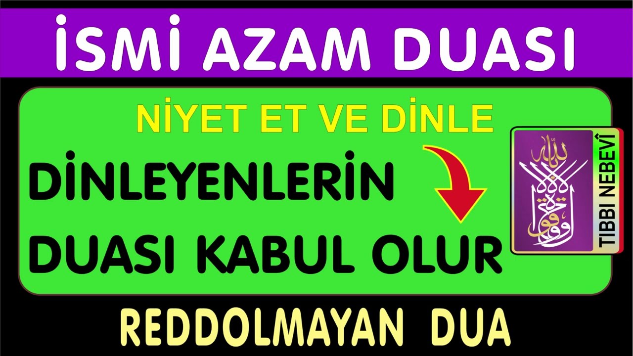 REDDOLMAYAN İSMİ AZAM DUASI - KİM DİNLERSE İSTEĞİ GERİ ÇEVRİLMEZ - Bütün işleri yoluna koyar.