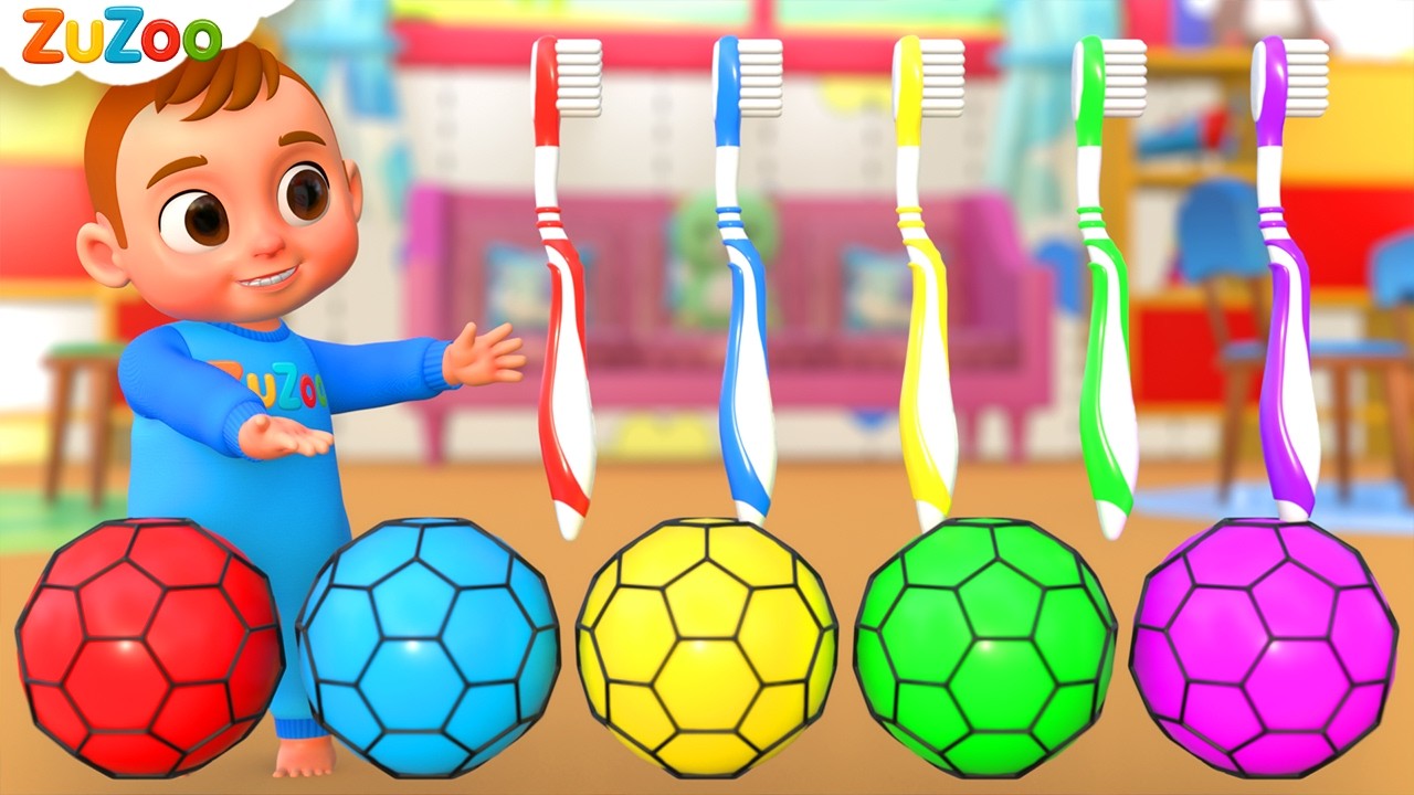 Pelotas Squishy de Colores &ndash; Familia de los Dedos 🟠🟡🟢🔵🟣 | ZuZoo en Espa&ntilde;ol | Canciones Infantiles