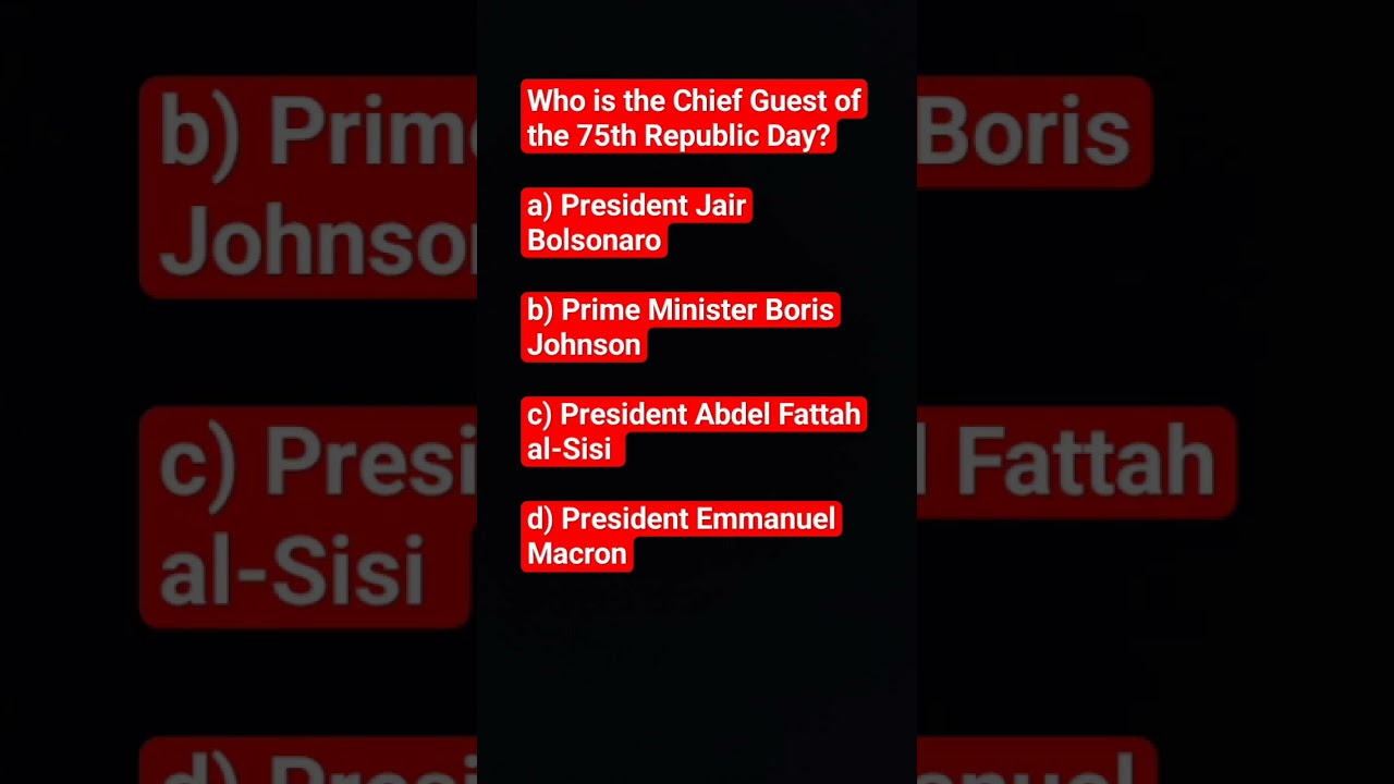 Who is the Chief Guest of the 75th Republic Day? #shorts #gk #republicday