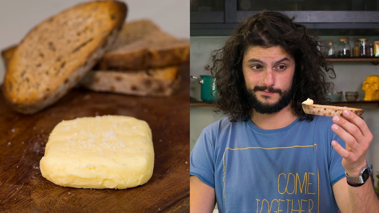 COMO FAZER MANTEIGA CASEIRA | Cozinha Basica