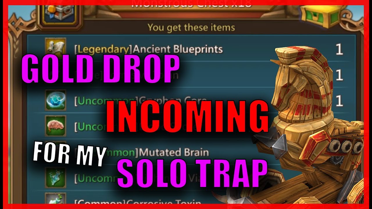 OPENING SOME CHESTS ON MY SOLO TRAP - Lords mobile