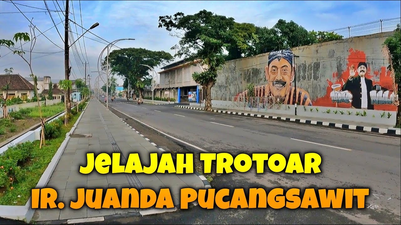 MENCOBA TROTOAR BARU DI JALAN IR JUANDA PUCANGSAWIT | LEBAR DAN LEGA COCOK UNTUK JALAN SANTAI