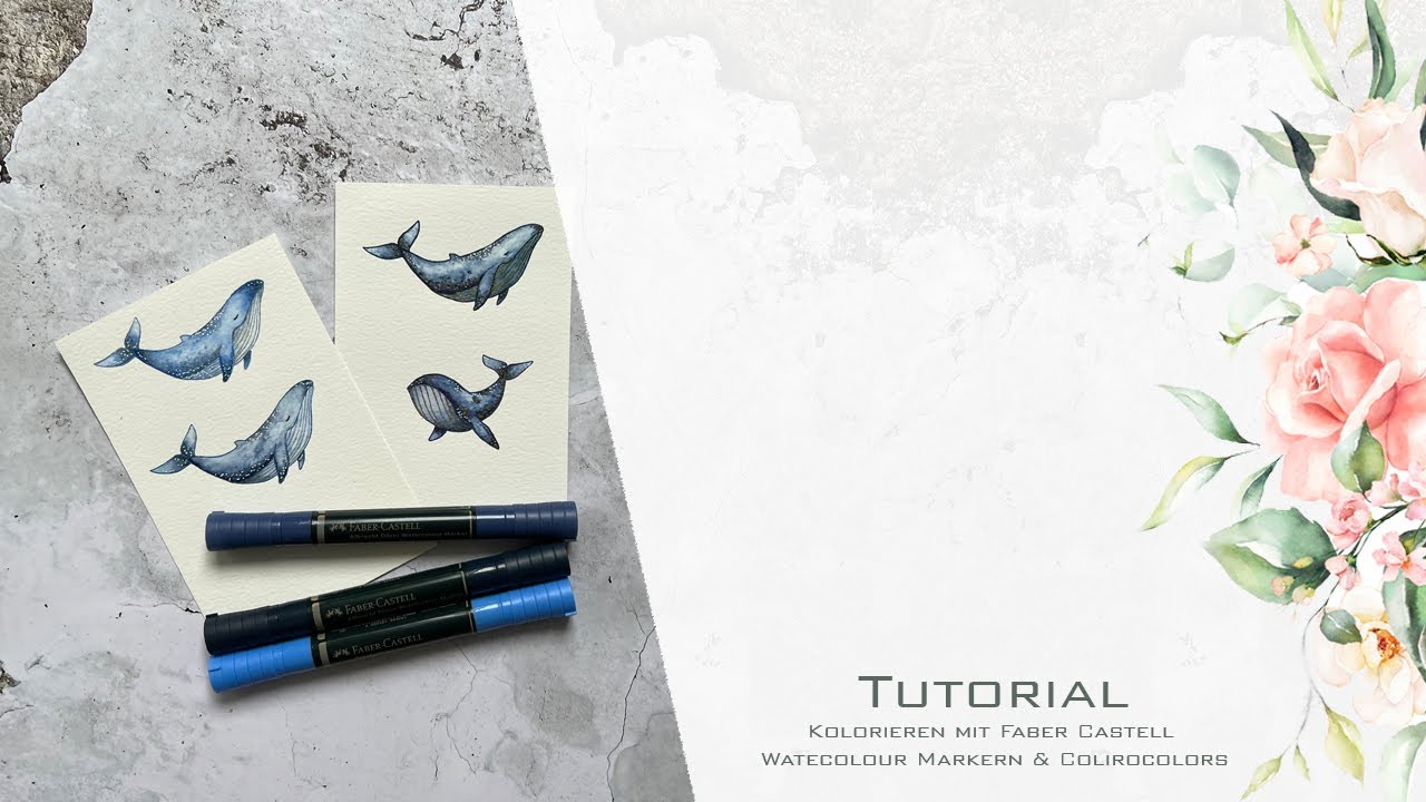 TUTORIAL | Kolorieren mit Faber-Castell Watercolour Makern & Colirocolors