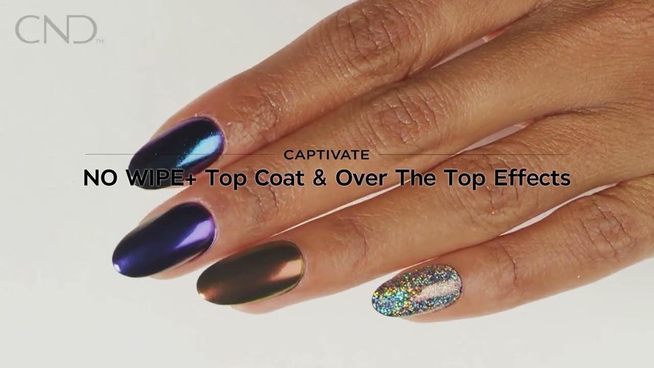 CND™ SHELLAC™ No Wipe+ Top Coat + CND™ Over The Top Effects Nail Pigments