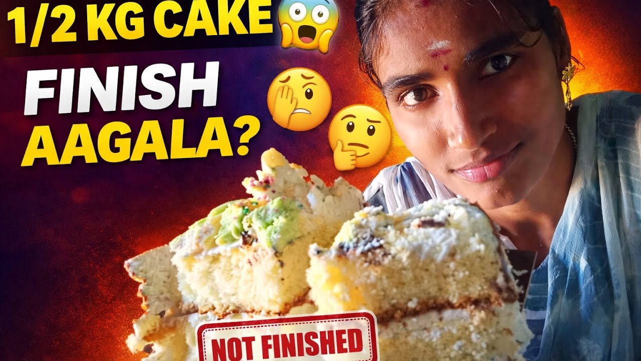 1/2 KG Cake Food Challenge 😱 | Mudikka Mudiyala 💔 REAL STRUGGLE #food #challenge #KGVibes @KGVibess