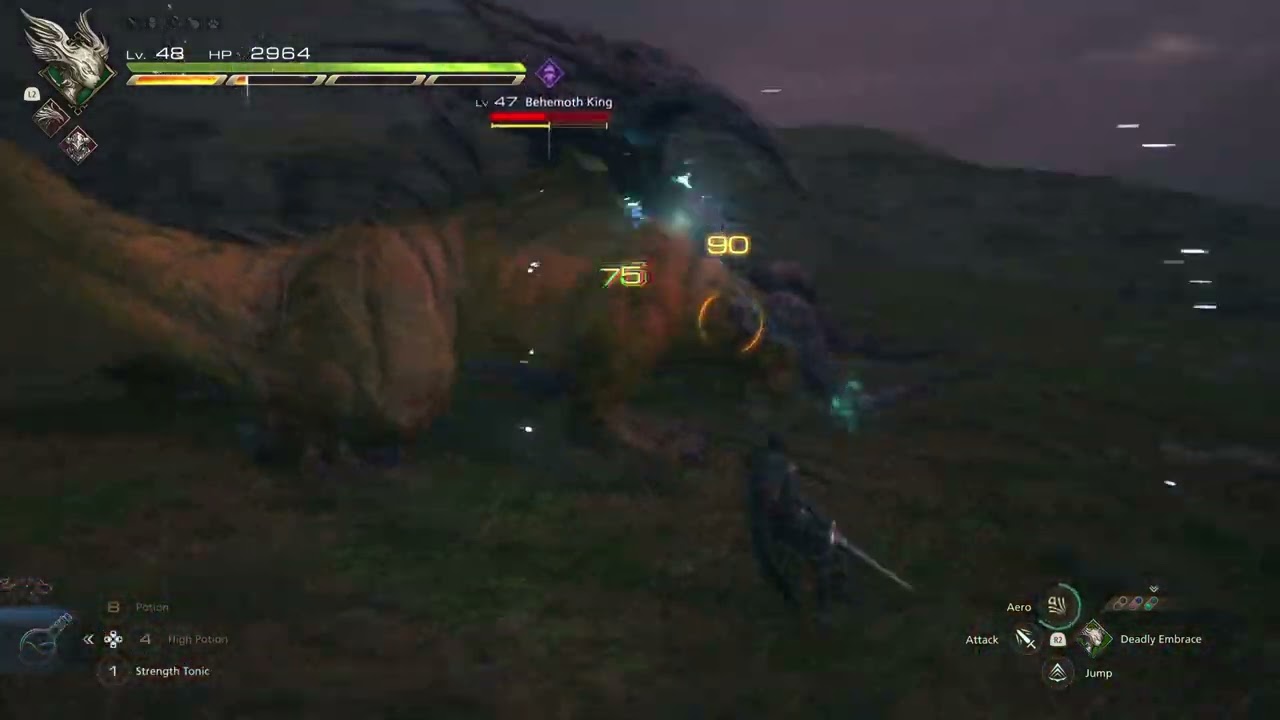 Final Fantasy XVI Behemoth King Boss Fight (Rank S Hunt)