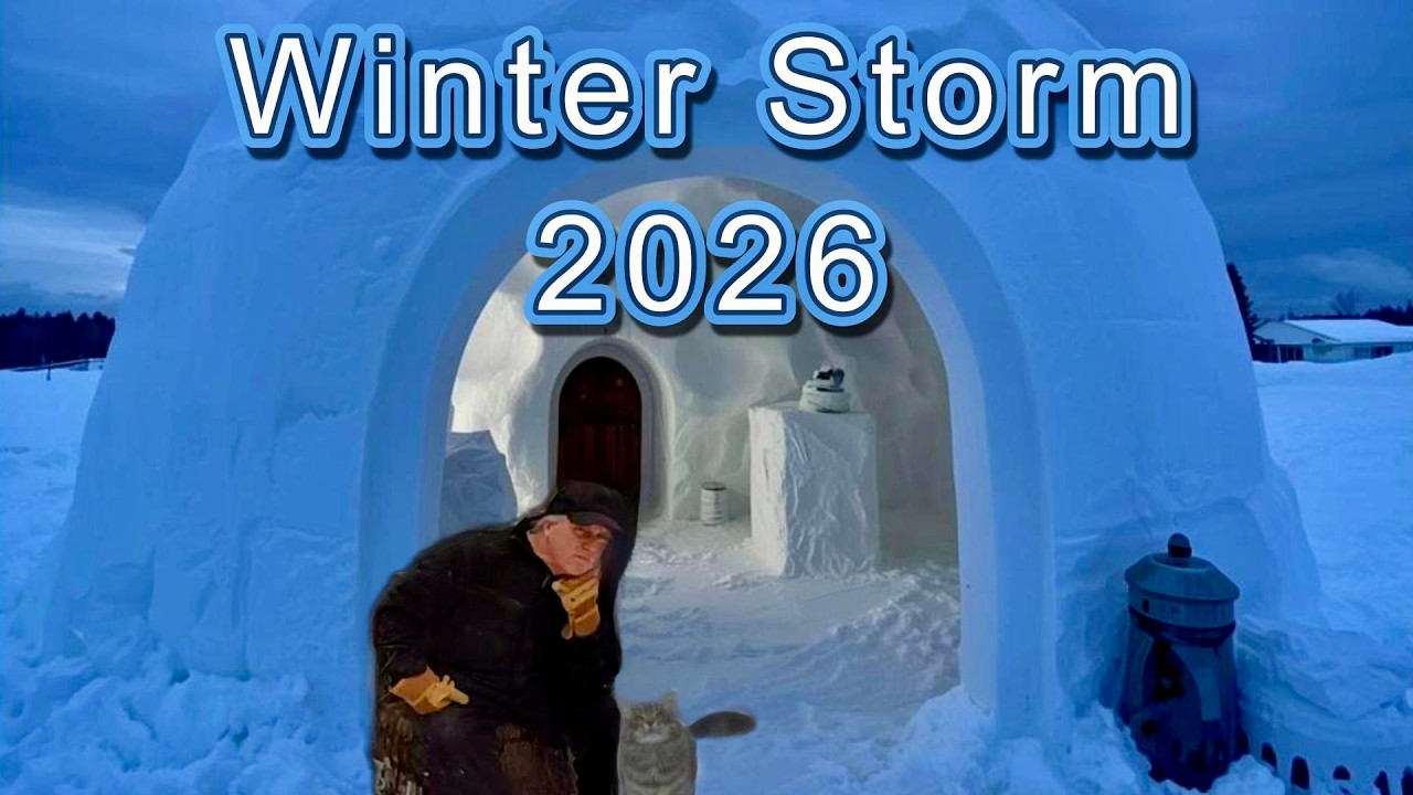 Winter Storm 2026 - Living in the woods during a sleet storm in Virginia