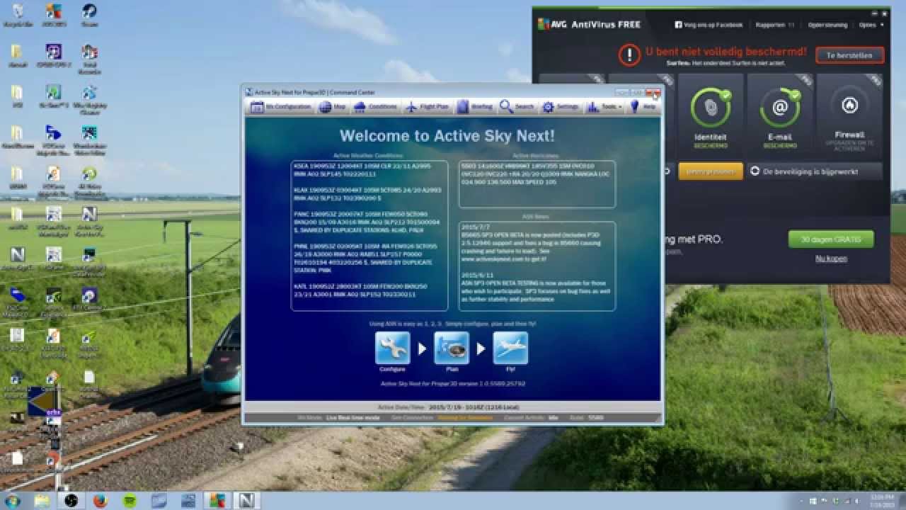 Active Sky Next start fix