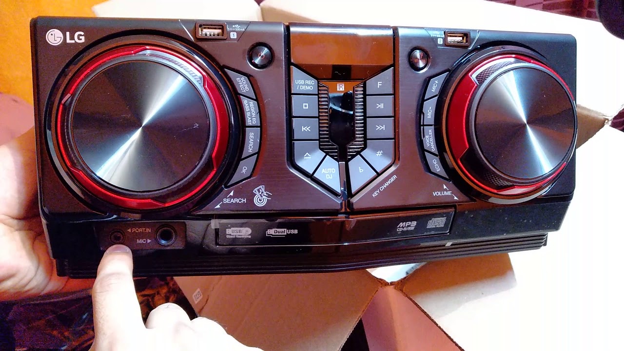 Unboxing del Minicomponente LG XBOOM Modelo CJ44 ( desempaquetado y su precio en México )