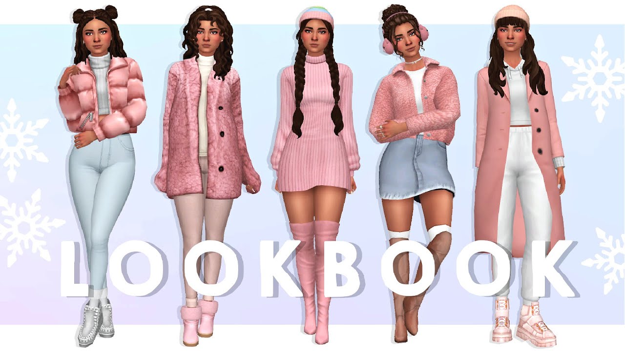WINTER LOOKBOOK | Sims 4 Create A Sim + FULL CC LIST