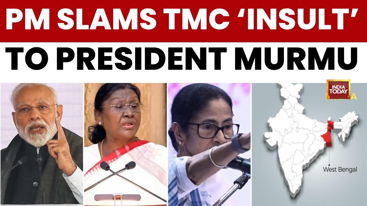 PM VS TMC: PM Modi slams TMC over President Murmu event boycott; TMC hits back at BJP