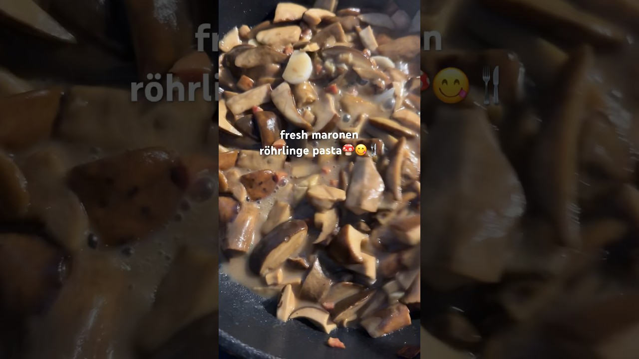 How to cook collected mushrooms? Maronen r&ouml;hrlinge pasta with schwarzw&auml;lder speck and rosmarin!