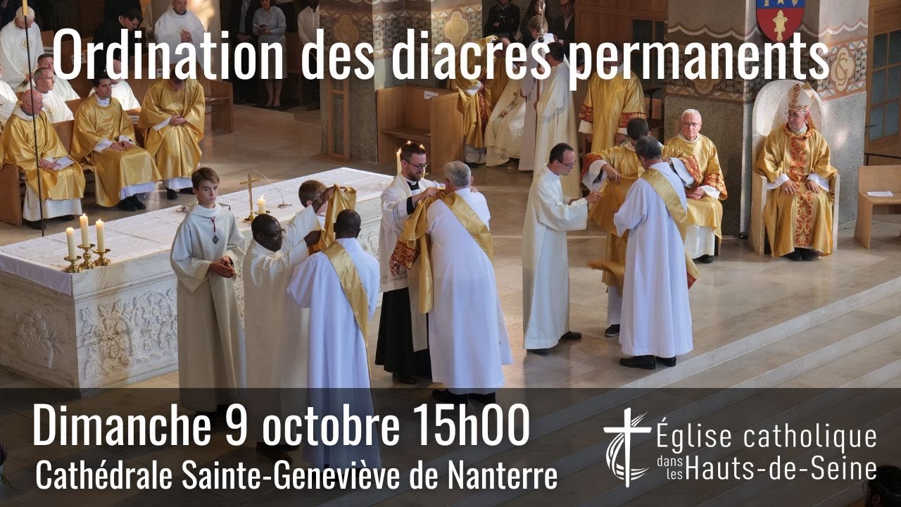 Ordination des diacres permanents, présidée par Mgr Rougé.