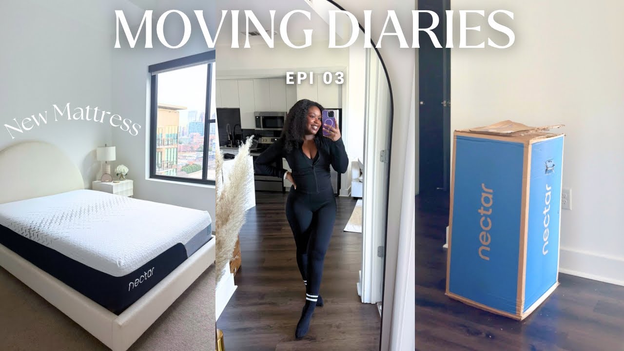 MOVING VLOG 3 | Mattress Unboxing, Bedding Haul & Solo Apartment Nights