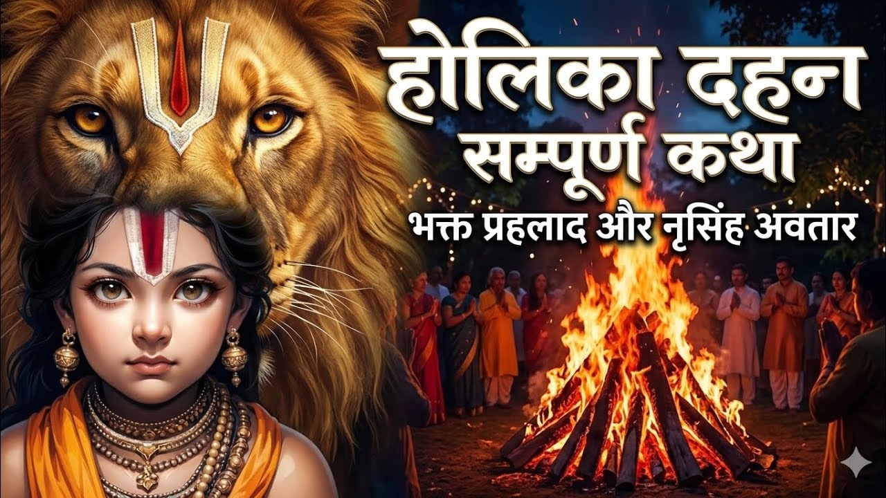 होलिका दहन की सच्ची कहानी | प्रह्लाद की भक्ति और अहंकार का अंत 🔥 #holikadahan #holispecial #holika..