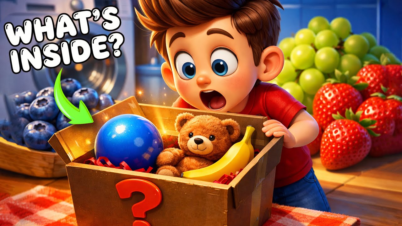 WHAT'S IN THE BOX? 📦 Letter B & Rainbow Snacks! | Toddler Learning Video