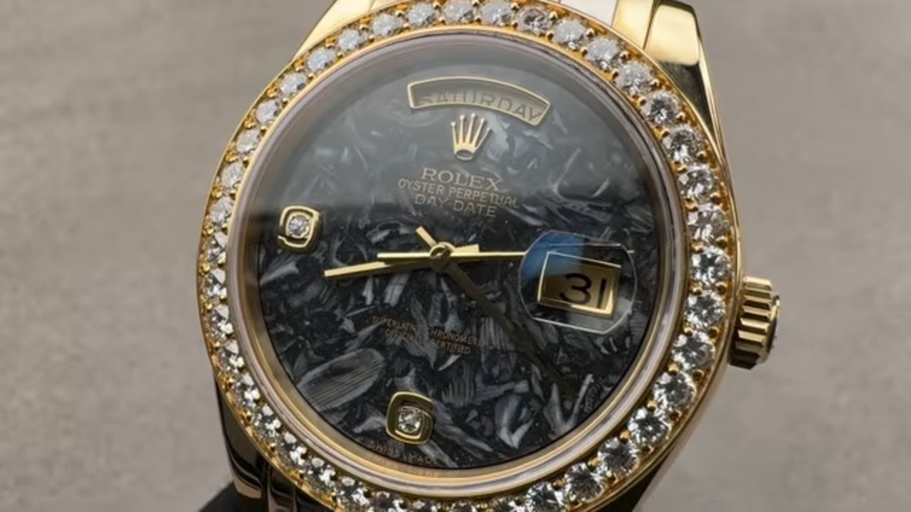 Обзор сертифицированных подержанных часов Rolex Day-Date Masterpiece Ammonite Dial 18948 AMM PRS.