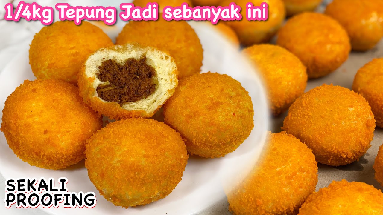 RESEP ROTI GORENG ISI ABON EMPUK LEMBUT KAYAK BANTAL