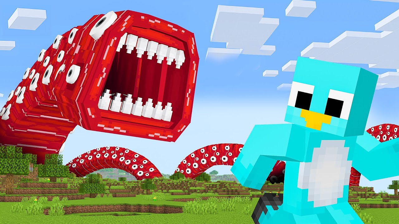 Я разыграл своего друга в образе ЧЕРВЯКА-ПОЕЗДА В Minecraft (ужасно)