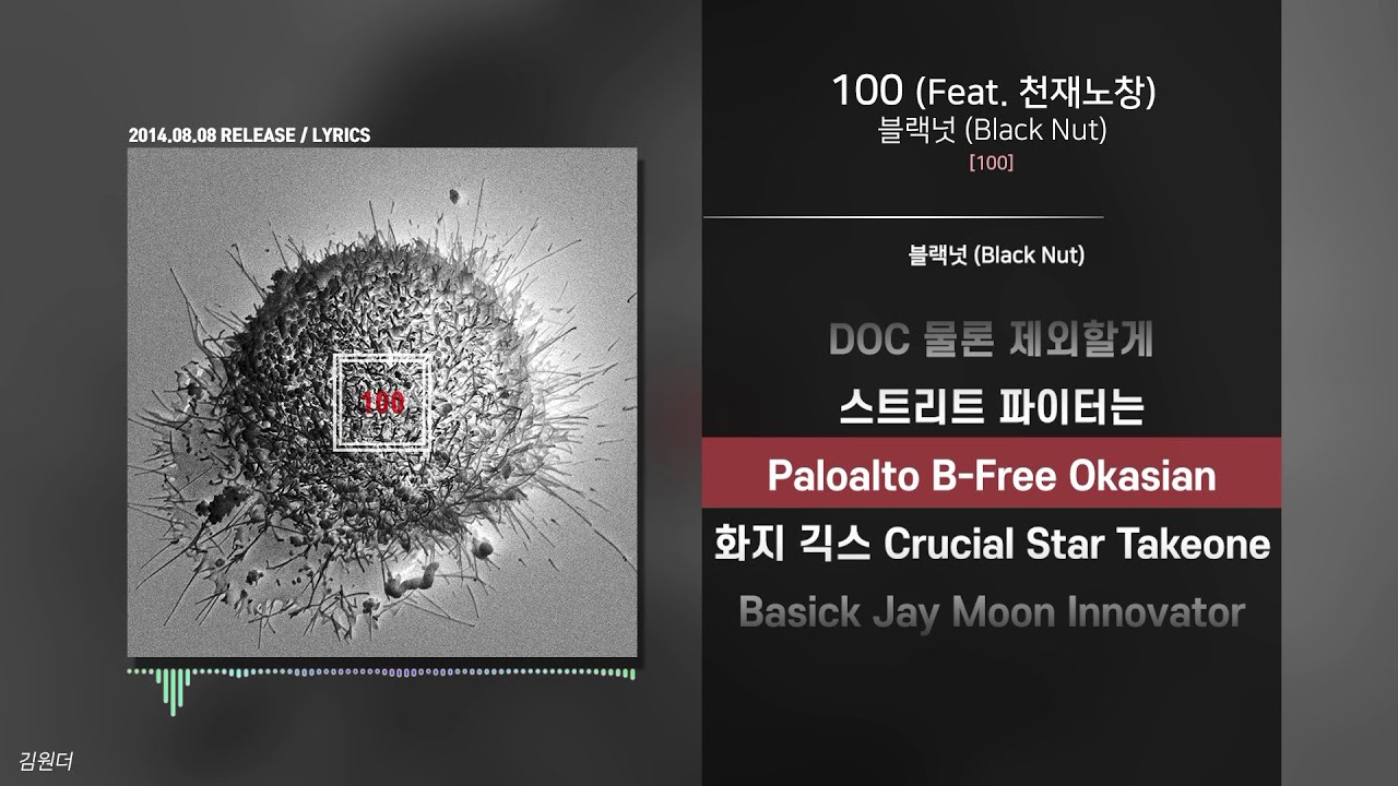 블랙넛 (Black Nut) - 100 (Feat. 천재노창)ㅣ가사ㅣLyrics