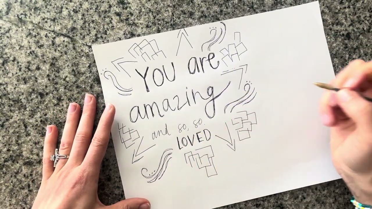 ASMR Relaxation Drawing | Positive Self Talk | No Talking No Music No Voiceover 