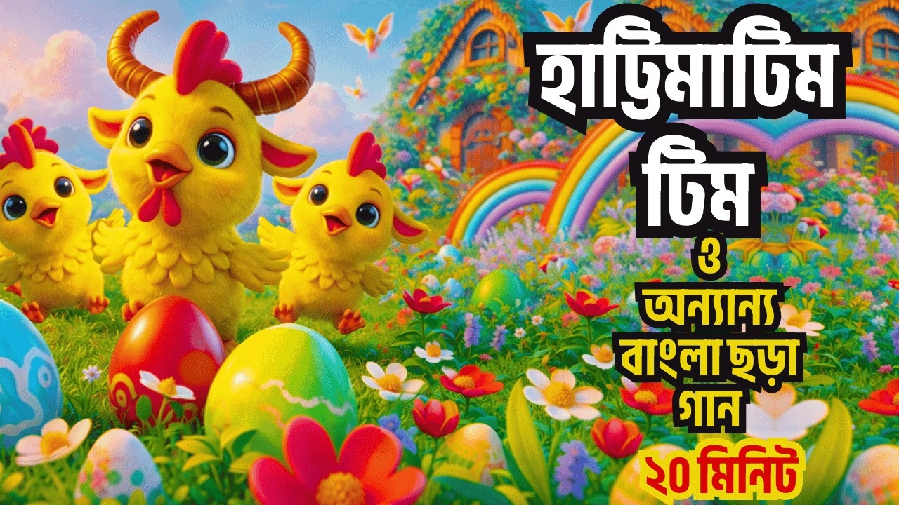 হাট্টিমাটিম টিম।Ata Gache Tota Pakhi & More Bengali Rhymes Collection For Kids।Rhymes।ChottoDuniya।