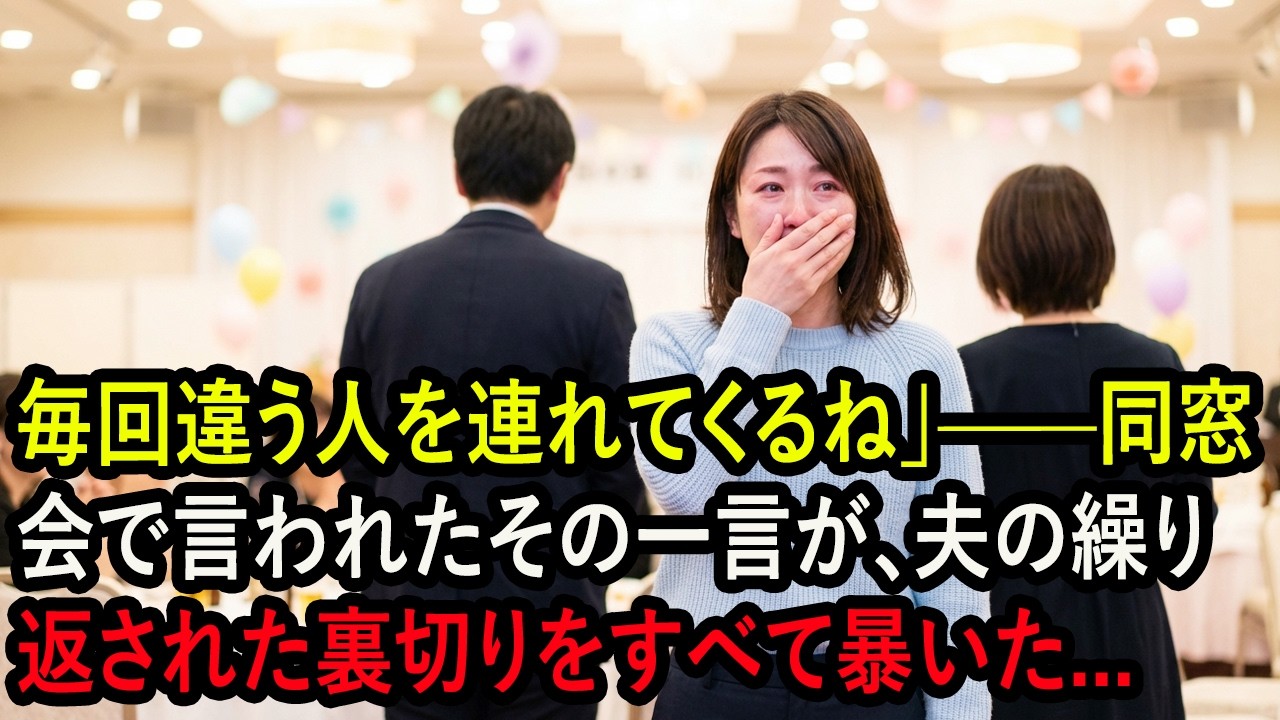 毎回違う人を連れてくるね」&mdash;&mdash;同窓会で言われたその一言が、夫の繰り返された裏切りをすべて暴いた