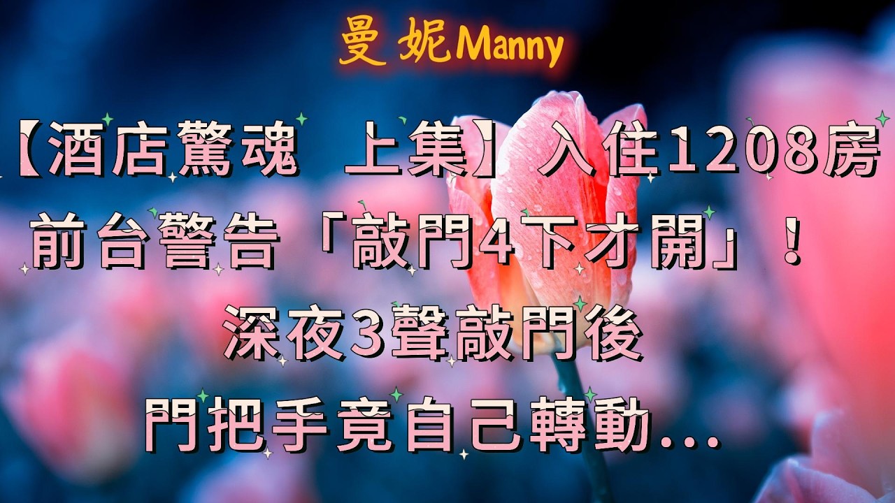 【酒店驚魂  上集】入住1208房，前台警告「敲門4下才開」！深夜3聲敲門後，門把手竟自己轉動...我發現牆壁裂縫滲出腐臭血水...#心理驚悚 #都市傳說 #深夜敲門 #門鎖轉動#故事分享