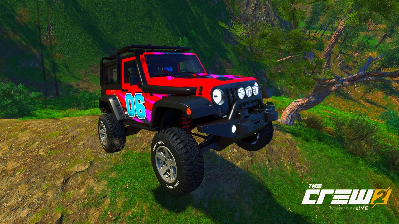 The Crew 2 Jeep rubicon haciendo saltos epicos