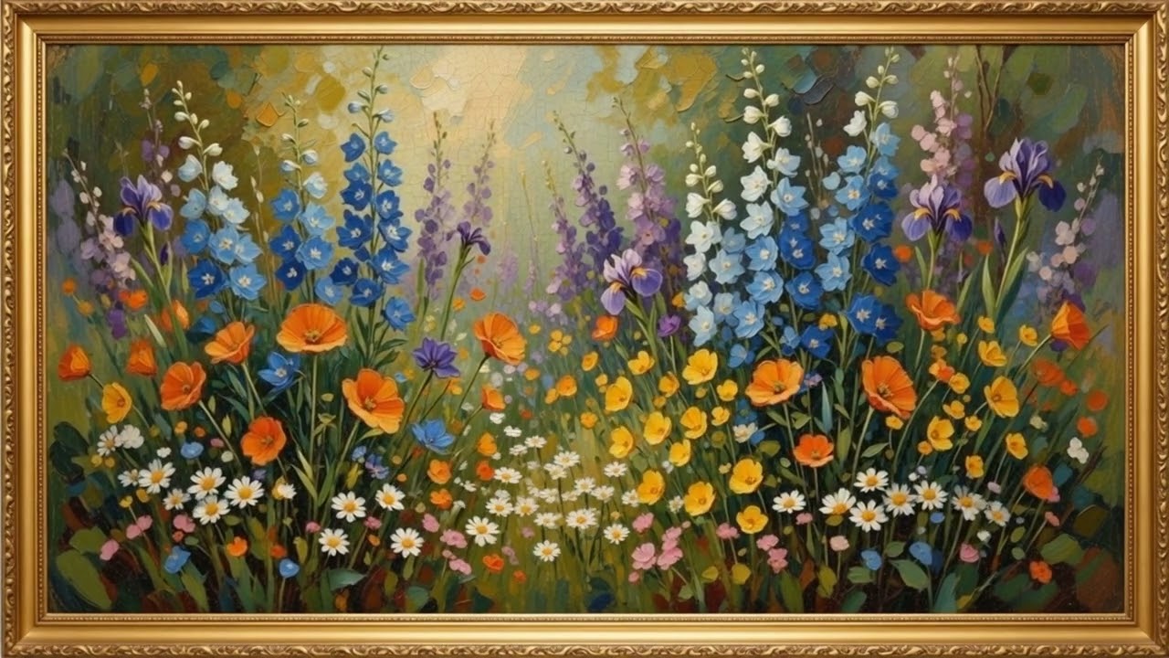 🌸 1 Hour 4K Spring Flowers Screensaver • Gentle Sway Loop | Ad-Free Relaxing Picture Frame 🌷