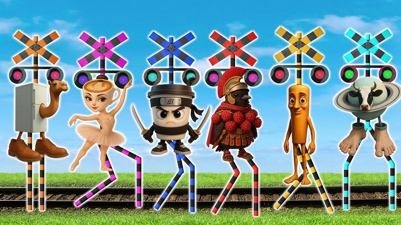 【線路アニメ】トゥン・トゥン・トゥン・サフールの魔法の杖 🐹🐸🐰 Italian Incredibox as Fumikiri Railroad Crossings Meme