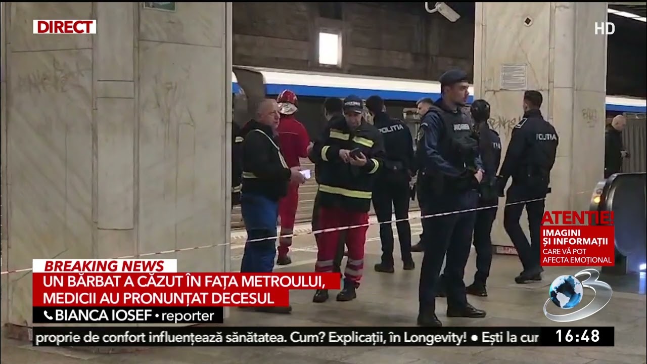 Un bărbat a căzut în fața metroului, medicii au pronunțat decesul