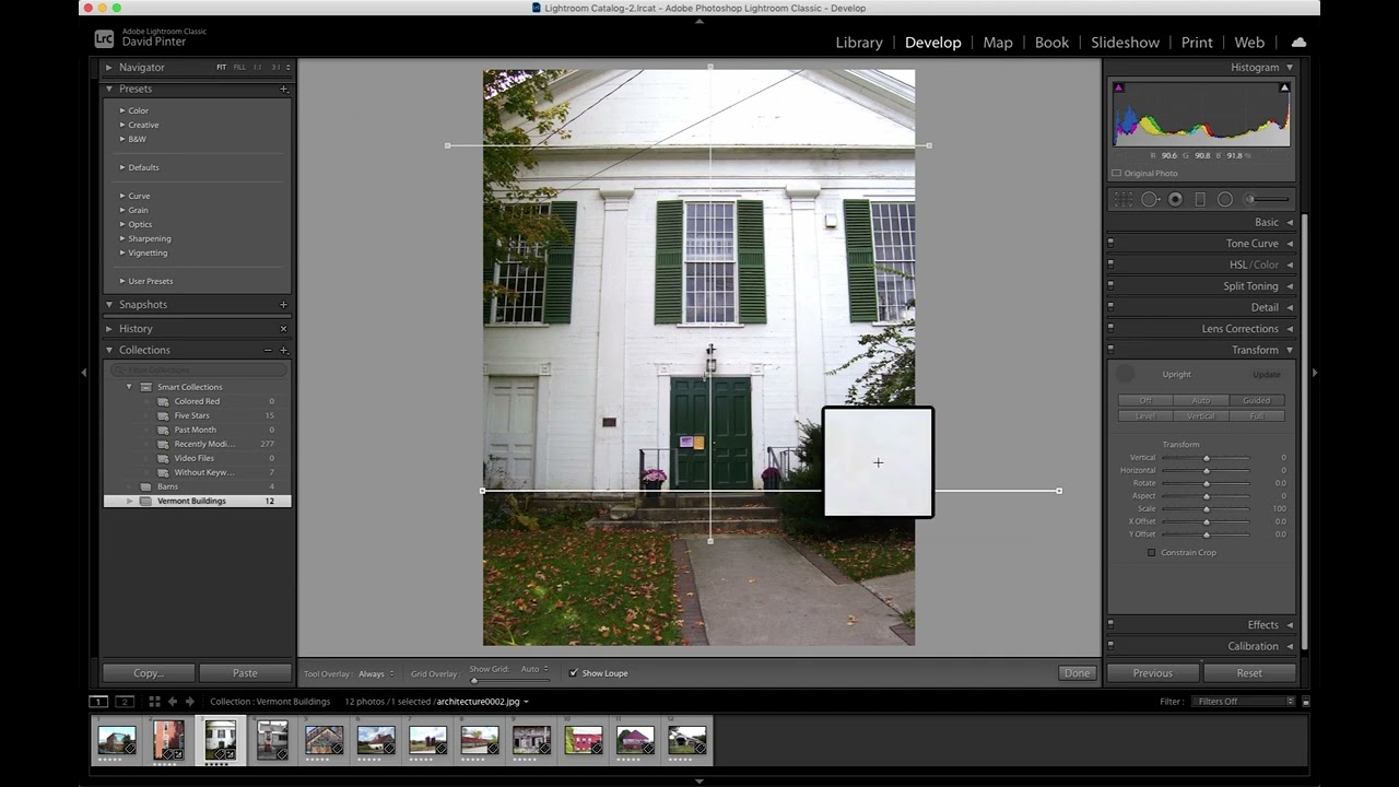 Lightroom Classic - Guided Cropping and Skewing