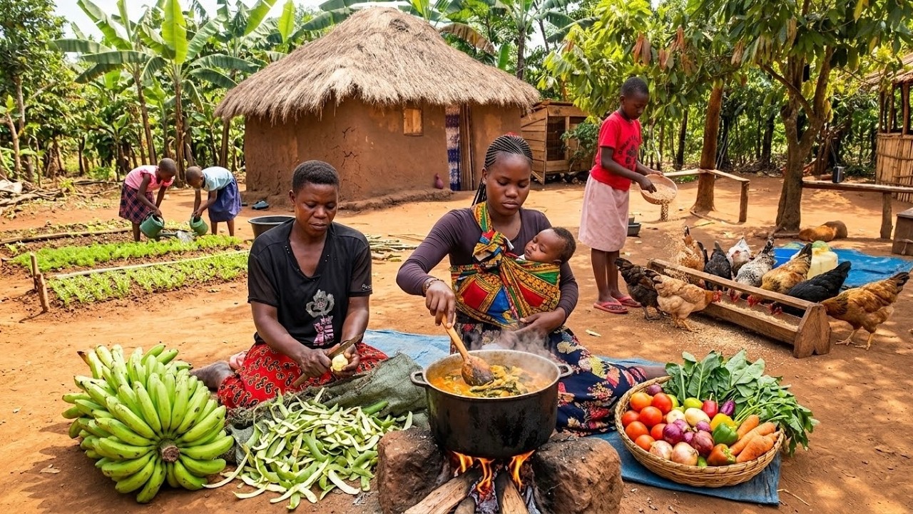 Slow Living In An African Village 🌿 Gardening & Cooking A Farm To Table Lunch