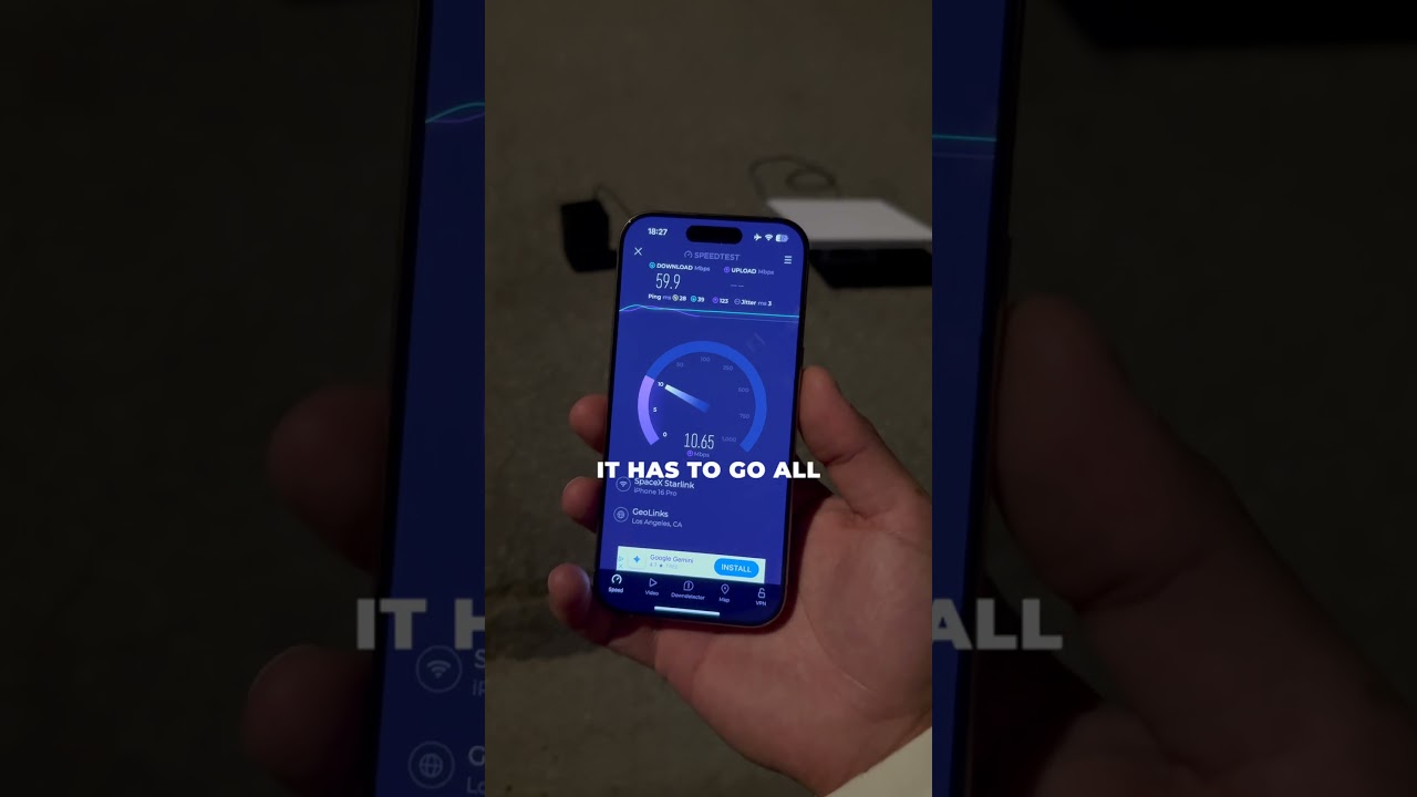 Starlink Mini Speed Test in LA