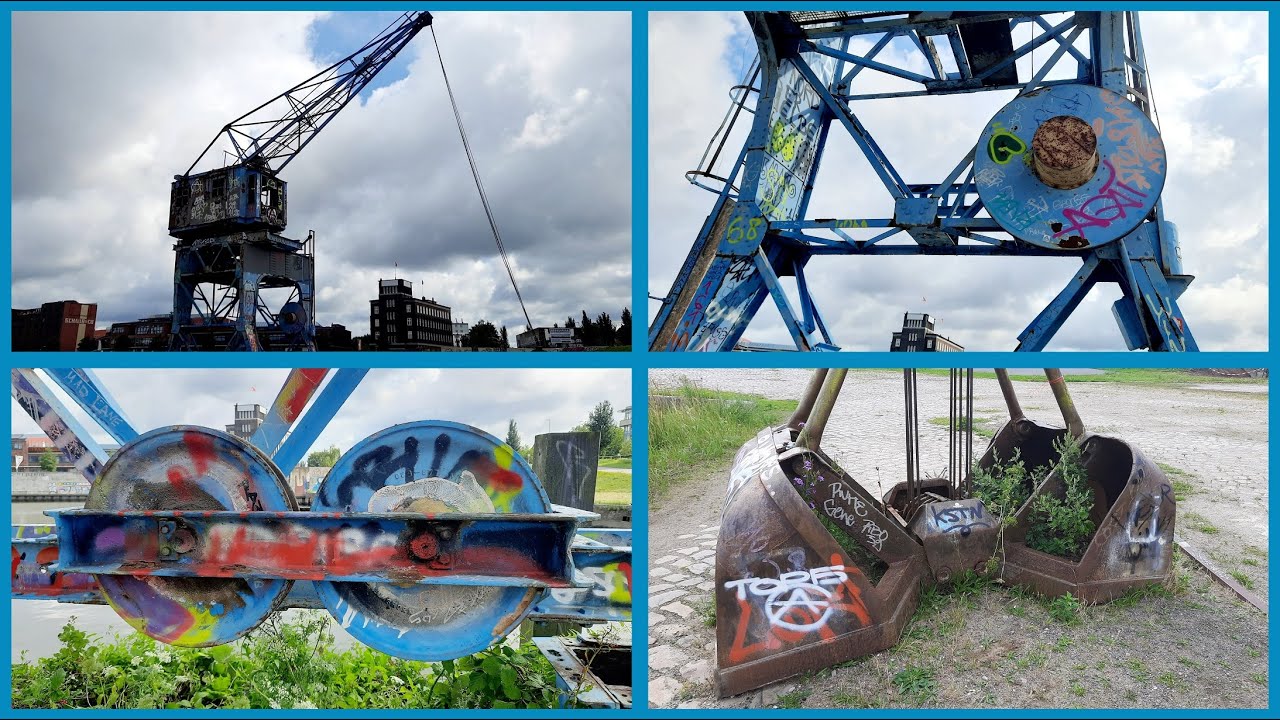 Vom Lost Place zum Kulturdenkmal - Der blaue Kran am L&ouml;schplatz