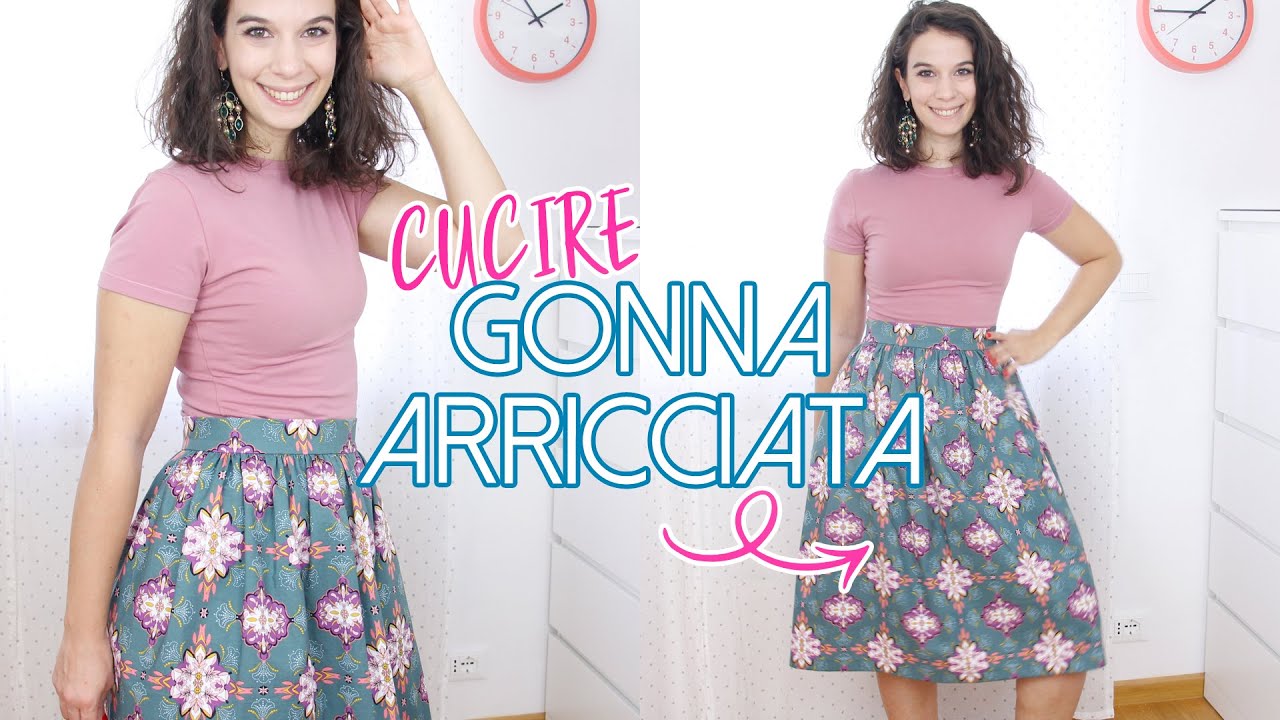 Come cucire una gonna arricciata in vita, con cinturino e zip invisibile | Un punto alla volta