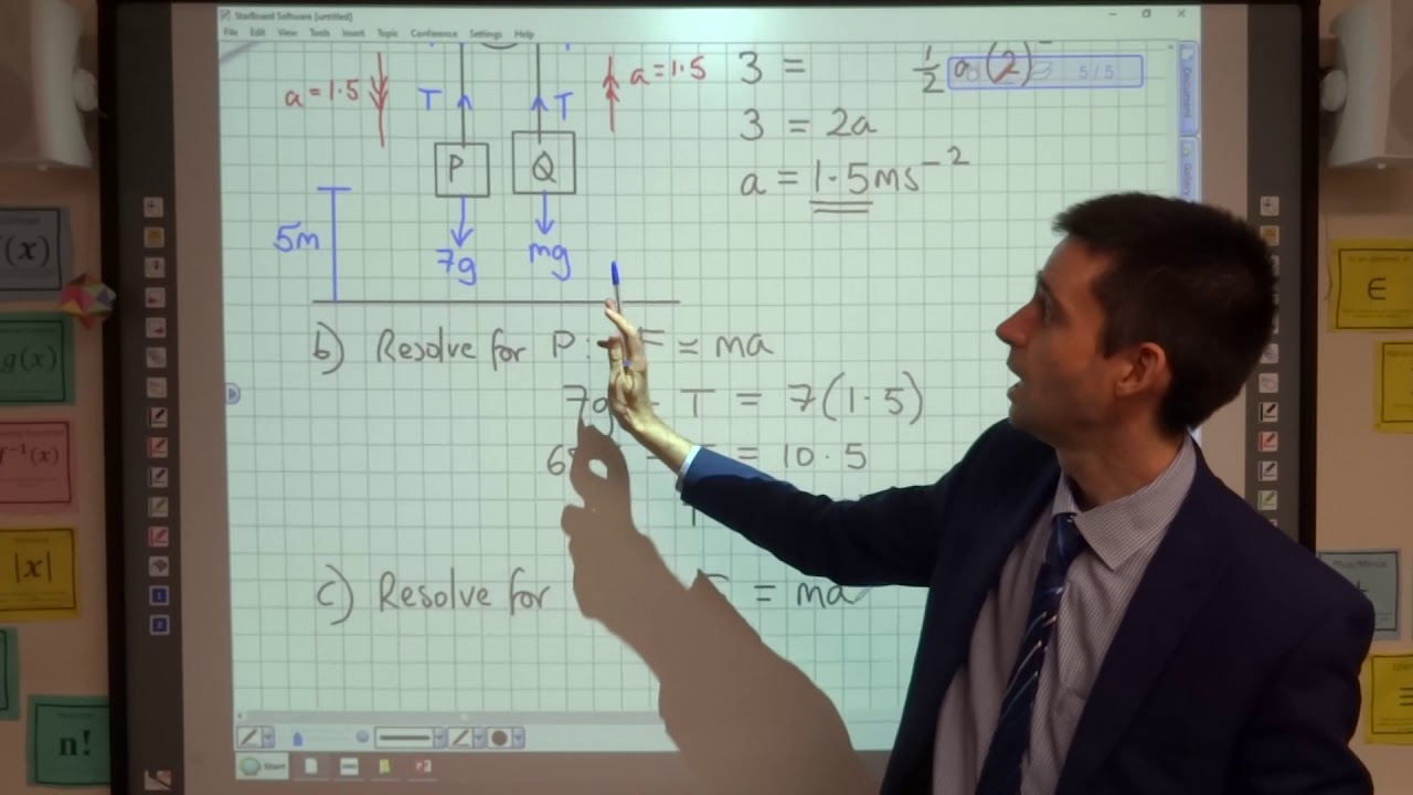 Pulleys - how to find the greatest height reached by a particle connected to another