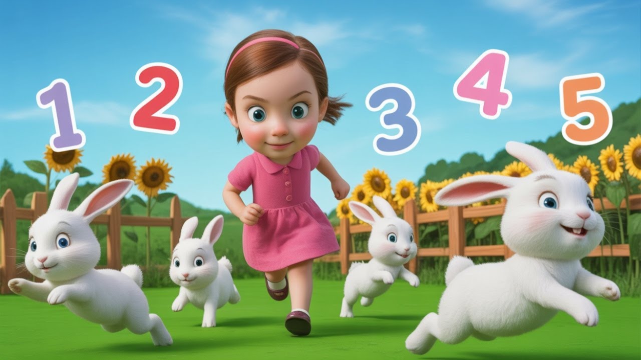 Пять маленьких кроликов танцуют | Развивающие песенки для малышей