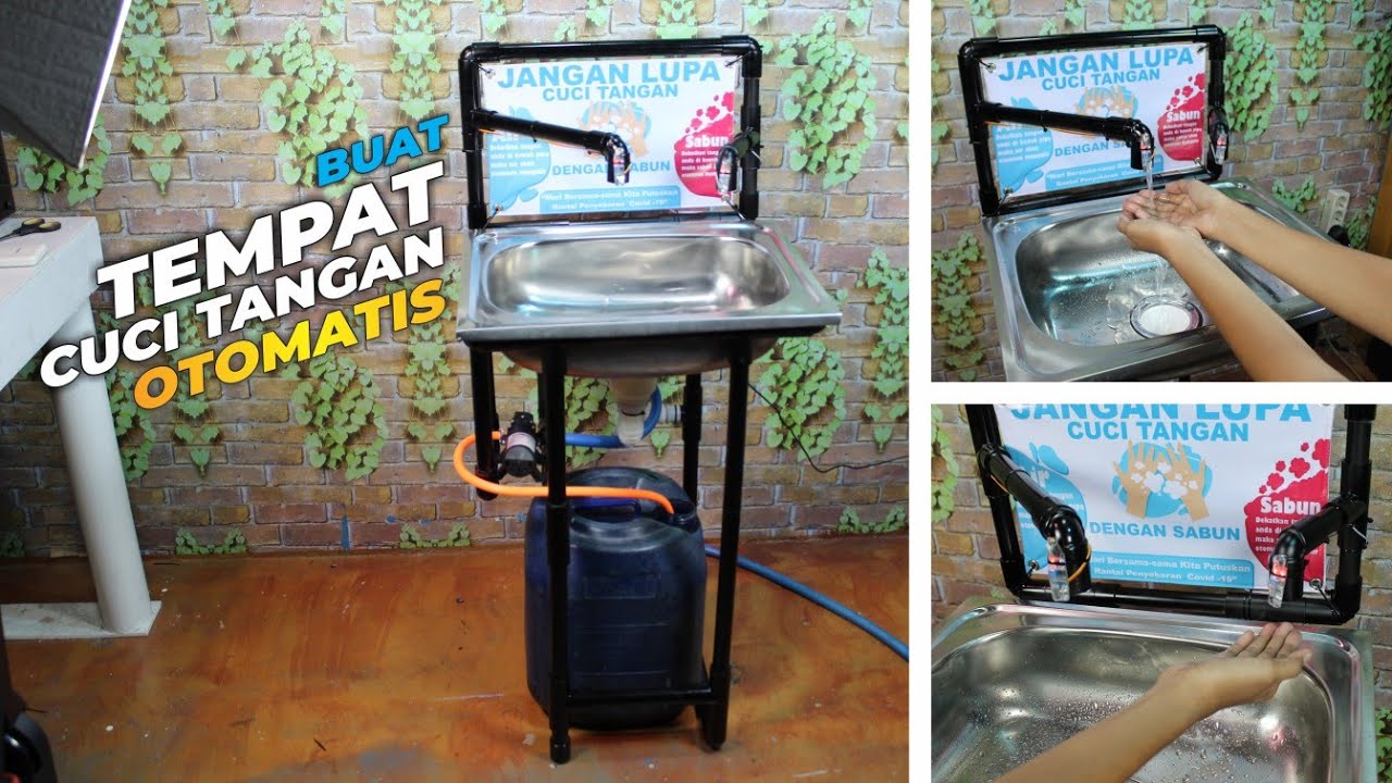 Buat Tempat Cuci Tangan Otomatis part 1