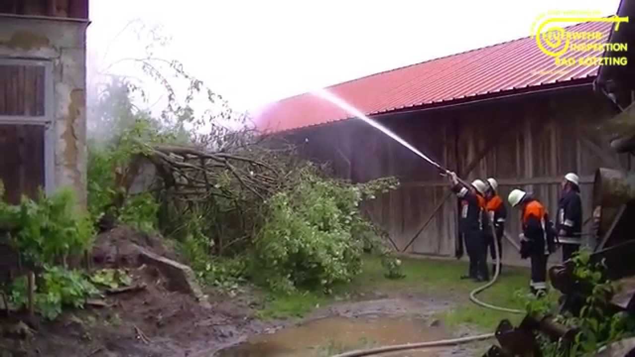 Brand einer Scheune in Weißenregen am 8. Juni 2015
