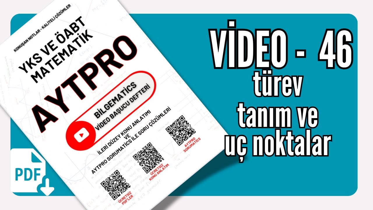 46- TÜREVİN TANIMI / UÇ (SINIR) NOKTALARDA LİMİT TÜREV SÜREKLİLİK / ÖABT VE YKS MATEMATİK