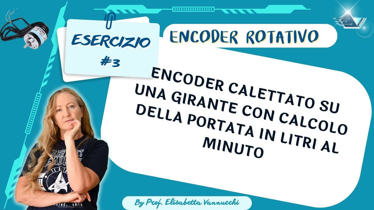 Encoder calettato su una girante con calcolo della portata in litri al minuto